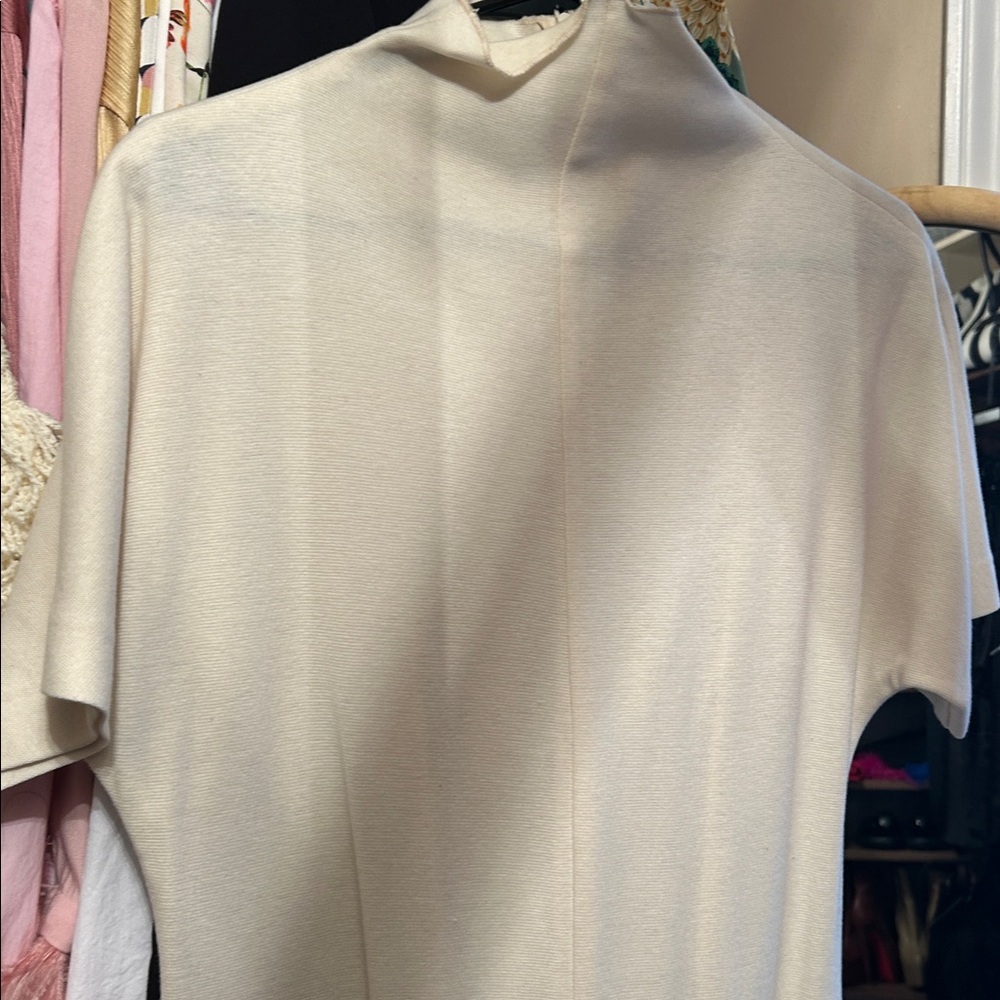 Zara Cream Mock Neck Jumpsuit